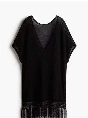 Black brand new h and m beach cover up xs/small